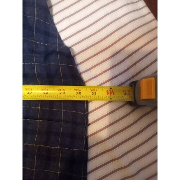 New Vtg Medium Preswick & Moore Long Sleeve Flannel Men's Shirt 100% Cotton Blue - Picture 10 of 10